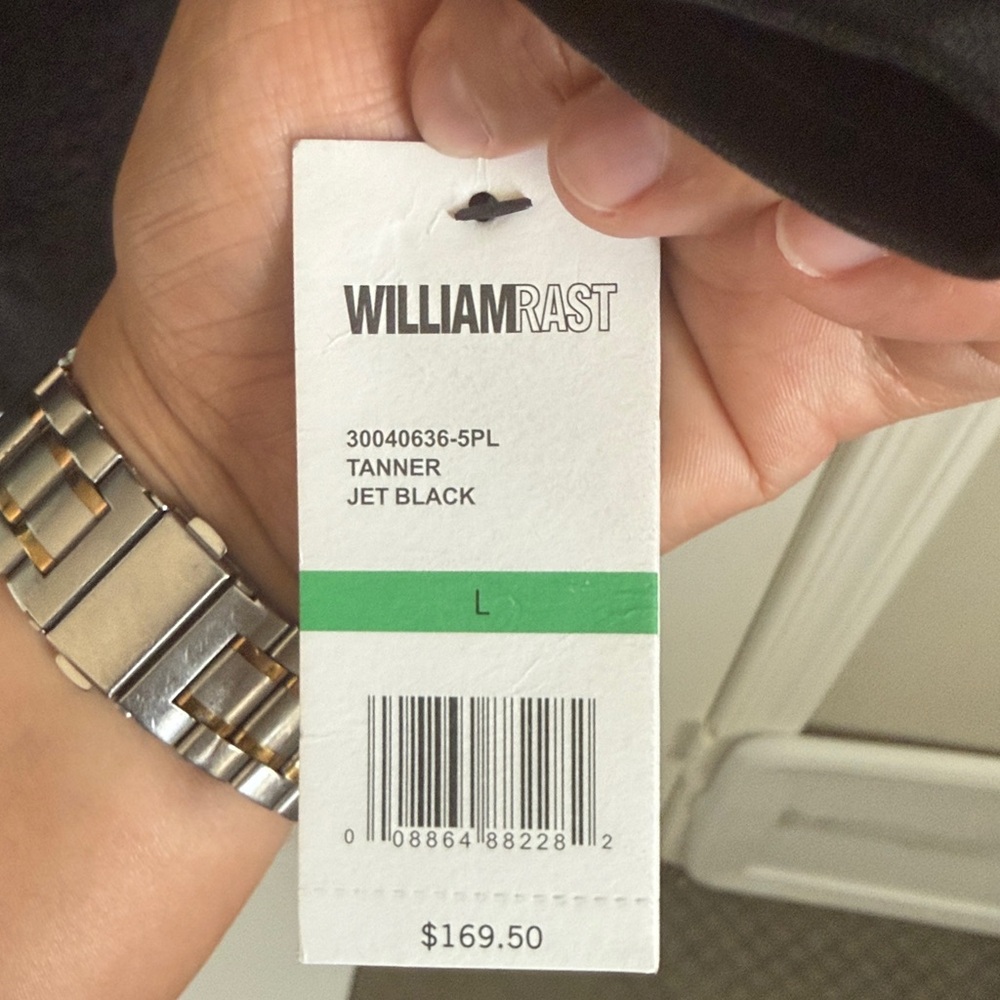 William Rast Black Faux Fur Trim Jacket Woman Size L New with Tags - Picture 3 of 10